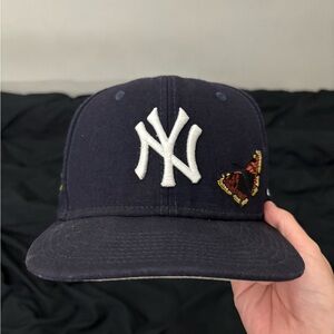 New York Yankees x felt Navy Fitted Hat